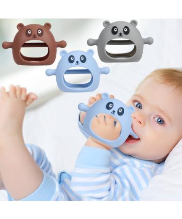 Mytium Teething Toys 3PCS Silicone Baby Teether Toy for 3+ Months Infants Baby Easy to Hold Mitten Teether for Baby Chew Toys and Sucking Needs