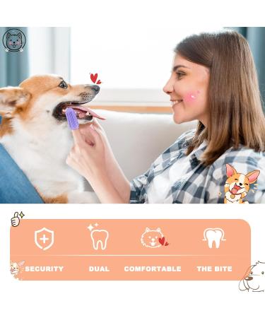 Dog Toothbrush Set - 4 Silicone Finger Brushes for Dogs & Cats | Dental Care & Fresh Breath | Reusable with Storage Box (2 Green + 2 Pink) - Buy Online on GoSupps.com