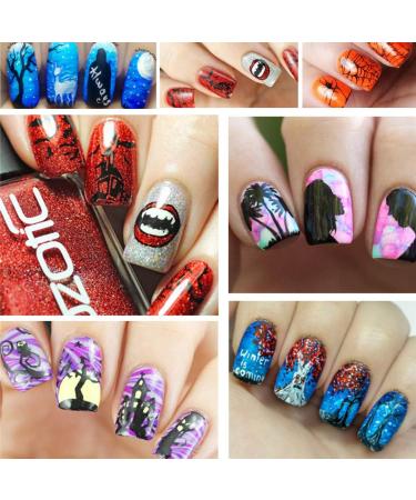 Lurrose 5-St Halloween Nail Art Templates - Devil Design Stencils for Manicure | International Shipping - Buy Online on GoSupps.com