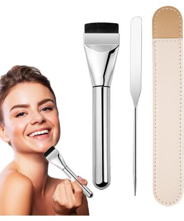 Foundation Brush Flat Head Makeup Brush Eye Shadow Blending Liner Make Up Brush Aluminum Tube Flat Head Makeup Brush Contour Liquid Blending Makeup Brush Set for Home Dormitory and Travel - Buy Online on GoSupps.com