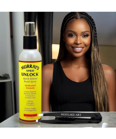 Unlock Spray 8 oz Bundled with Eyebrow Tweezers Quick Release Braid Spray Hair Detangler Spray for Easy Styling Moisture Retention Breakage Protection(Pack of 3) - Buy Online on GoSupps.com