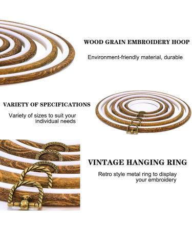 8 Inch Round Embroidery Hoops - Set of 5 Imitated Wood Cross Stitch Hoop Frames for Sewing Crafts and Decoration - Buy Online on GoSupps.com