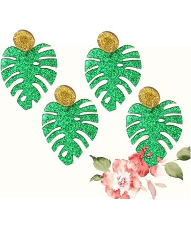 Healeved 2pairs Leaf Eardrop Earrings for Women Unique Rainbow Jewelry for Daily Wear and Parties Lightweight Design for Stylish Looks - Buy Online on GoSupps.com