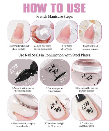Kalolary Nail Stamper Kit with Brushes, Dotting Pens, French Tip Stamp - Nail Art Tools for Stamping Manicure - Buy Online on GoSupps.com