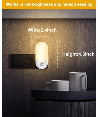 Stanbow 2 Night Light Socket with Twilight Sensor & Motion Detector - LED Night Lamp for Childrens Rooms Stairs Kitchen & Bathroom - Warm White - Buy Online on GoSupps.com