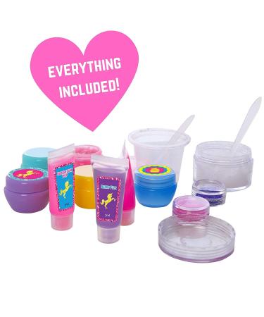 GirlZone Unicorn Lip Gloss Kit - DIY Lip Balm Set for Kids | 22-Piece Gift with Makeup Bag | Fun Girls Toys - Buy Online on GoSupps.com