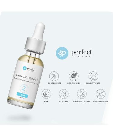Lactic 50% Gel Peel - Chemical Exfoliant for Face Remove Breakout Scars Strength Level 2 1 oz - Perfect Image - Buy Online on GoSupps.com