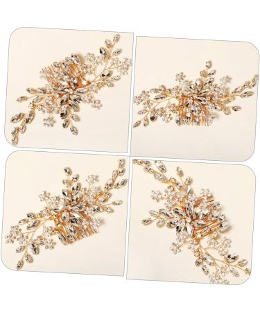 DOITOOL Flower Comb Rhinestone Hair Clips Pearl Hair Barrettes Bride Hair Clip Wedding Pearls Hairpin Women Crystal Hair Comb Tiara Zinc Alloy European and American Hair up Bridesmaid - Buy Online on GoSupps.com