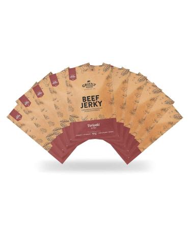 Buy Premium German Beef Jerky - Teriyaki Flavor (Pack of 10 x 50g) - 500g Dried Beef - International Shipping Available - Buy Online on GoSupps.com