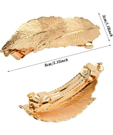 Kioiner 2 Pcs Vintage Leaf Hair Clips Metal Leaf Hair Clips Barrettes 8cm Hair Pin Hair Accessories for Women Lady Girls Bridal Bridesmaid - Buy Online on GoSupps.com
