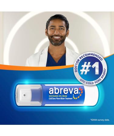 Abreva Docosanol 10% Cream Cold Sore Treatment Fever Blister and Cold Sore Cream - 0.07 Oz Pump Bottle x 3 - Buy Online on GoSupps.com