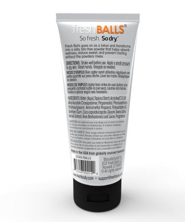 Fresh BALLS Lotion - Men's Anti-Chafing Soothing Cream to Powder - Ball Deodorant and Hygiene for Groin Area 3.4 fl oz (Pack of 12) - Buy Online on GoSupps.com