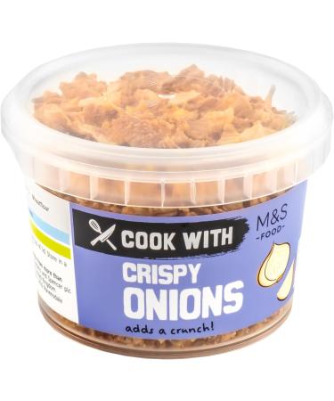 M&S Marks & Spencer Crispy Fried Onion Flakes Perfect for Salads Roast Potatoes & Barbecues - Set of 3 x 100g Tubs - Buy Online on GoSupps.com