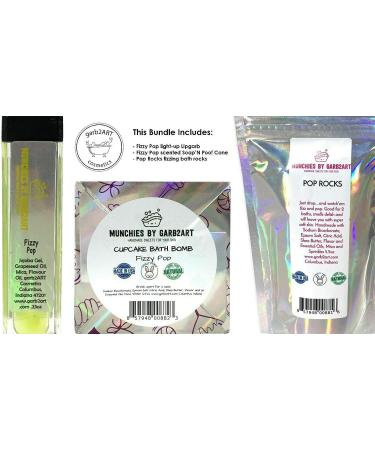 garb2ART Bath Gift Set - Handmade in USA, Fizzies, Pop Rocks, Soap, Lipstick - Perfect for Bubble Spa Bathing, Moisturizes Dry Skin - Birthday/Mother's Day Gift - Buy Online on GoSupps.com