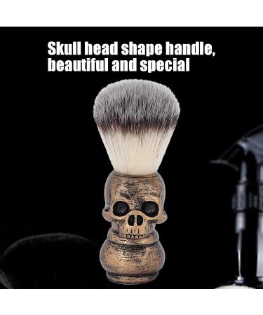 Men's Golden Skull Beard Shaving Brush - Durable & Stable for Professional Barbers | International Shipping Available - Buy Online on GoSupps.com