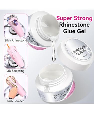 Rhinestone Glue Strong Adhesive for Nail Polish 30g Rhinestone Glue Supplies for Nail Art | For Gluing Jewelry for Adults Women and Girls Indoors and Outdoors Parties Christmas and More - Buy Online on GoSupps.com