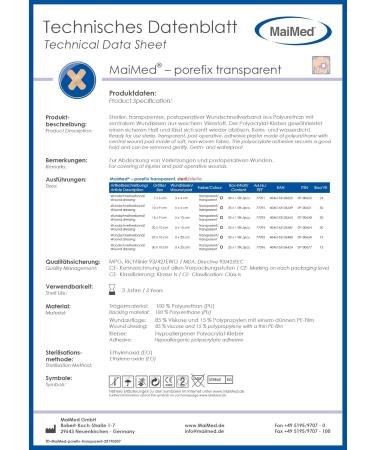 Waterproof Plaster 30x10 cm - Sterile Transparent Self-Adhesive Bandages (25 Pack) | Ideal for Shower & Wound Care - International Shipping Available - Buy Online on GoSupps.com