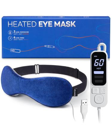 Heated Eye Mask, Warm Eye Compress Mask for Dry Eyes, USB Electric Eye Heating Pad with Temperature & Timer Control, Dry Eye Mask for Dry Eyes, Blepharitis, Sinus Migraine