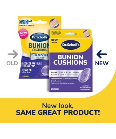Dr. Scholl's Bunion Cushion with Duragel Technology 5ct - Pain Relief from Shoe Pressure and Friction - Fits Any Shoe - 5 Count Pack - Buy Online on GoSupps.com