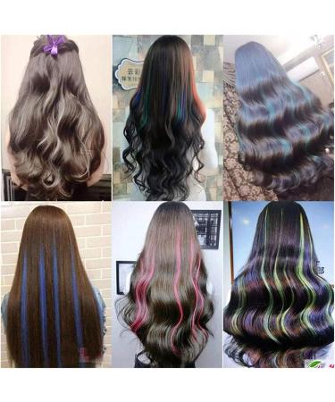 Feather Hair Extension Feather Hair Extensions for Braiding 100strands Straight Rainbow Color Green Yellow Pink Synthetic crochet hair extension set (Color : 1pc hair plier Size : 22inches) 22inches 1pc hair plier - Buy Online on GoSupps.com