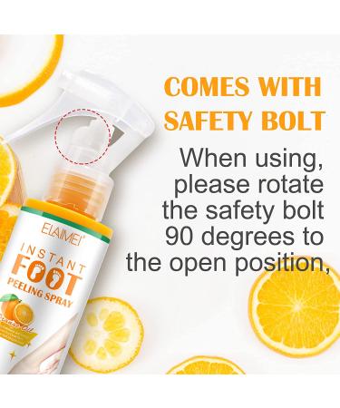 Hydrating Foot Peel Spray - Remove Dead Skin in Seconds | Exfoliating & Nourishing (Orange) - Buy Online on GoSupps.com