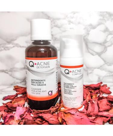 Q1 Q-Acne Complex Cleansing Kit Complete Acne Treatment Kit | Face Cream with Salicylic Acid and Cleansing Soap for Blackheads and Brufoli Effective Action Against Acne Ormonale and Jeanile - Buy Online on GoSupps.com