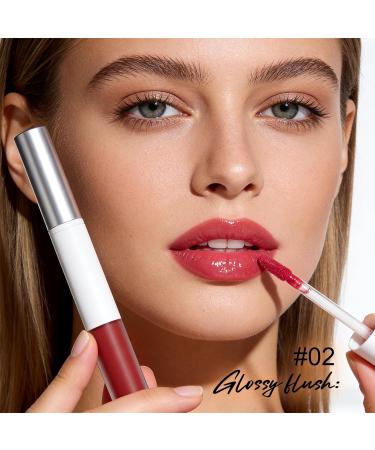  U-Shinein 2-in-1 lip pencil and gloss waterproof long-lasting with nourishing color for precise defined lines and all-day wear shimmering mauve blush - Buy Online on GoSupps.com