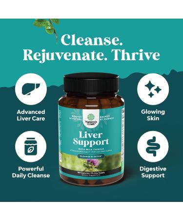 Liver Cleanse Detox & Repair Formula - Herbal Liver Support Supplement with Milk Thistle Turmeric Dandelion Root & Artichoke Extract for Liver Health - Silymarin Milk Thistle Liver Detox Capsules 180 - Buy Online on GoSupps.com