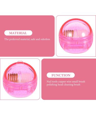 Lurrose Nail Brushes Mini Drill Bit Cleaner Box - Nail Art Boring Head Brush Cleaning Case & Polishing Manicure Tool (2 Pieces) - Buy Online on GoSupps.com