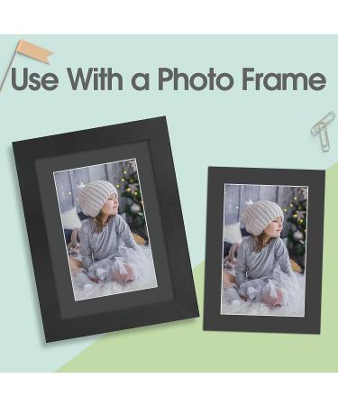 Pack of 25 Acid-Free Black Pre-Cut 5x7 Picture Mats for 4x6 Photo - White Core Bevel Cut Frame - 25-Pack Black Mats - Buy Online on GoSupps.com