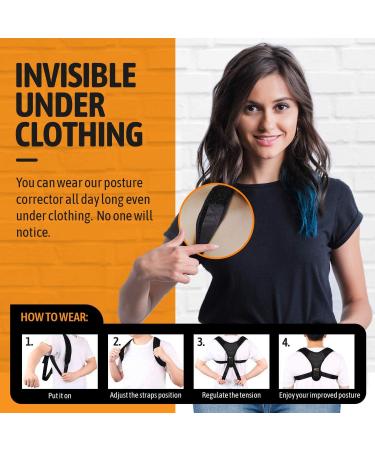 Bodywellness Posture Corrector for Men and Women - Adjustable Upper Back Brace for Clavicle Support, Pain Relief from Neck, Back, and Shoulder - Wear Under Clothes (Regular) - Buy Online on GoSupps.com