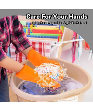 Wy Lighting Level Rubber Gloves - Reusable Household Cleaning Gloves for Dishes & Kitchen - 1 Pair - International Shipping Available - Buy Online on GoSupps.com