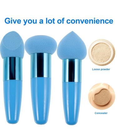 Beaupretty Makeup Sponges Set - 3pcs with Handle Concealer & Foundation Applicator - Beauty Accessories for Women - Ideal for Flawless Makeup Finish - Buy Online on GoSupps.com