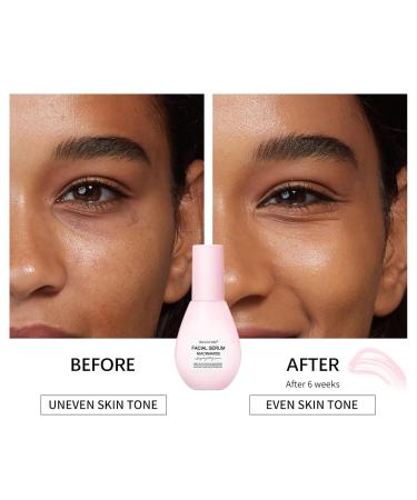 Niacinamide Brightening Serum with Hyaluronic Acid | Moisturizing Lightweight Facial Serum & Pre-Makeup Lotion (2.64oz) - Brighten & Hydrate Your Skin - Buy Online on GoSupps.com