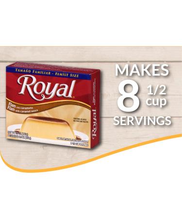Royal Bilingual Flan Dessert Mix Caramel Sauce - Family Size, Fat-Free 5.5oz (Pack of 12) - Buy Online on GoSupps.com