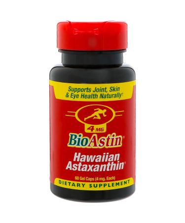 BioAstin Hawaiian Astaxanthin Antioxidant 4 MG (60 Gel Capsules)