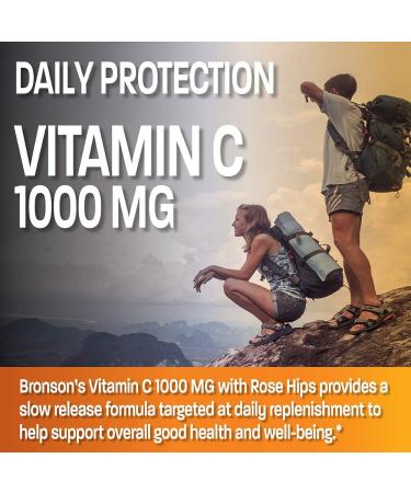 Bronson Vitamin C 1000mg with Rose Hips | Sustained Release 250 Tablets - Buy Online on GoSupps.com
