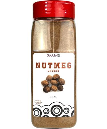 Ground Nutmeg - 7 oz. - Non GMO, Kosher, Halal, and Gluten Free - Premium Quality Nutmeg Powder - Dubble O Brand