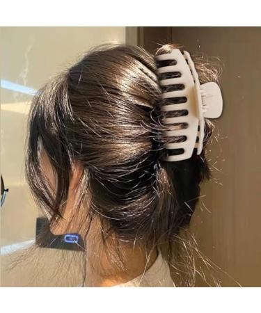 Muted Hair Claw Clips Set for Women and Girls - 4PCS Medium to Big Size Non-Slip Grip in Black, Brown, Beige, and Cream - Buy Online on GoSupps.com