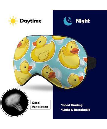 Yellow Duck Bubble Sleep Mask Eye Cover - Adjustable Strap, Lightweight Blindfold for Nighttime, Travel, Napping - Men, Women - Buy Online on GoSupps.com