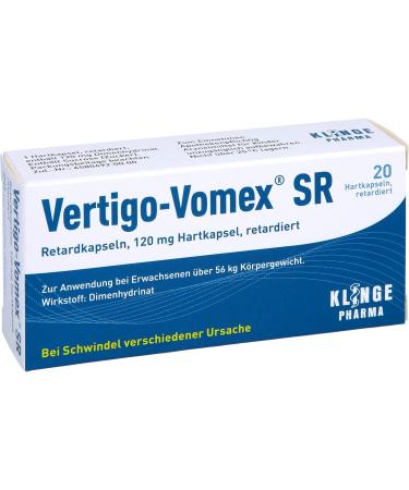 Vertigo-Vomex SR Capsules for Dizziness Relief - 20 Sustained Release Capsules | International Shipping Available - Buy Online on GoSupps.com