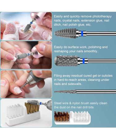 Buy CGBE Nail Miller Attachments - 3/32 Inch Tungsten Carbide Bits for Gel & Acrylic Nails - Medium Grain Milling Cutters (Set of 3) - International Shipping Available - Buy Online on GoSupps.com