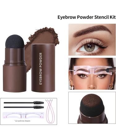 LXZJJM Eyebrow Stencils Eyebrow Stamp Stencil Kit Reusable Eyebrow Template With Strap Including Eyebrow Sticks 12 Head Mounted Eyebrow Cards And 2 Black Brushes (4#Black brown) - Buy Online on GoSupps.com