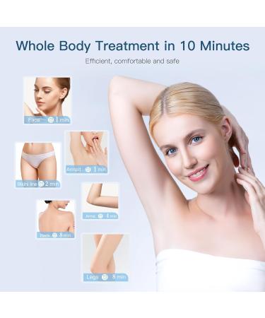 AMINZER IPL Laser Hair Removal Device with Cooling System | 999,000 Flashes | Painless Hair Remover for Women and Men | 9 Energy Levels | Face, Armpits, Legs, Arms, Bikini Line | A-white - Buy Online on GoSupps.com