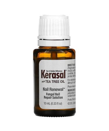 Kerasal Nail Renewal Plus with Tea Tree Oil - 0.33 fl oz (10 ml) | Nail Treatment for Healthier Nails - Buy Online on GoSupps.com