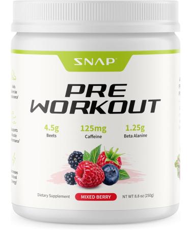 Pre Workout Beet Root Powder - Organic Nitric Oxide Pre Workout Booster, Natural Energy & Blood Flow - Beets Superfood Support Muscle Performance, Heart Health & Endurance, 250g (30 Servings)
