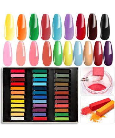 Acrylic Powder and Liquid Set Acrylic Nail Starter Kit with 36 Soft Pastel Colored Chalks 12ml Acrylic Liquid Nail Brush & Cup for DIY Colorful Acrylic Nail Powder - Buy Online on GoSupps.com