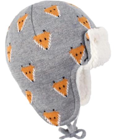 Gajaous Winter Animals Earflap Beanie Hat for Baby Boys Girls | Infant Dinosaur Fox Pattern Fleece Lining | Warm Hat 1-2 Years - Buy Online on GoSupps.com