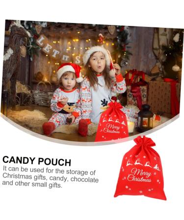LALAFINA 6pcs Christmas Drawstring Bag Candy Bags Holiday Bag Santa Bag Candy Bag Wedding Storage Bags - Buy Online on GoSupps.com