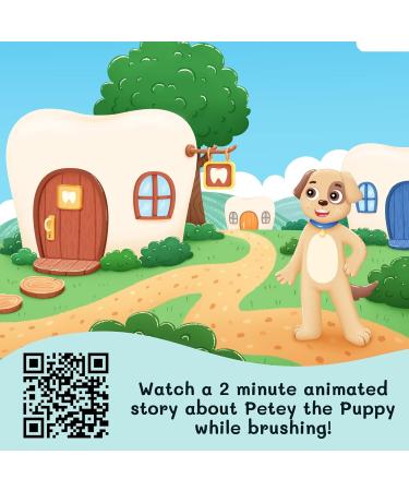Kids Manual Toothbrush for Ages 2-10 - Petey The Puppy | Soft Bristles Easy Grip Handle & Bonus Replaceable Head - Buy Online on GoSupps.com